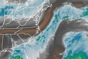 Satellite image showing Danny from the National Weather Service